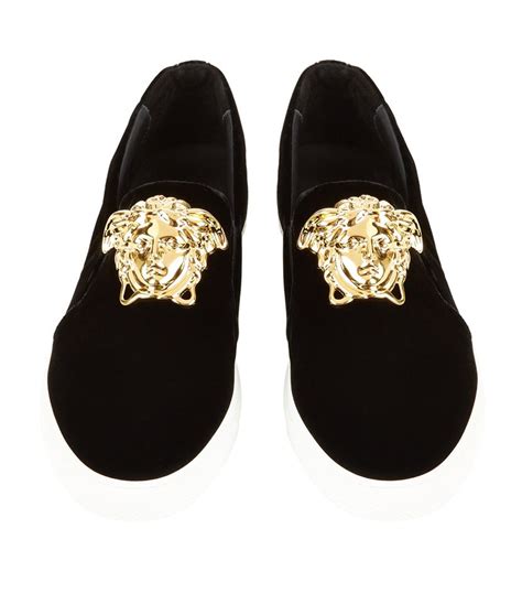 mens versace velvet shoes|Versace medusa shoes men's.